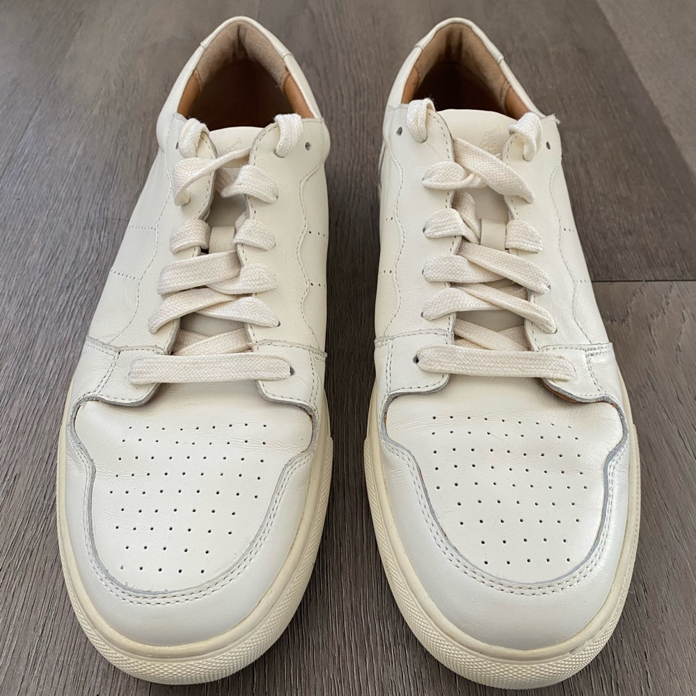 SOLD: Ralph Lauren Cream Leather Sneakers